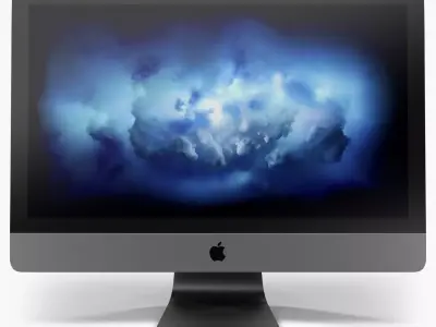 Apple iMac Pro 18-core Retina 5K 27inch Display  Low-poly 3D model