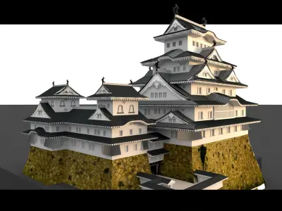 Himeji Castle- 3d Model 3D model