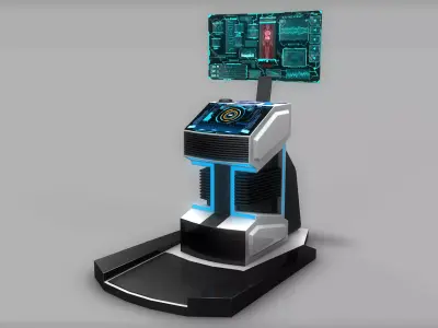 Sci Fi Computer Low-poly 3D model