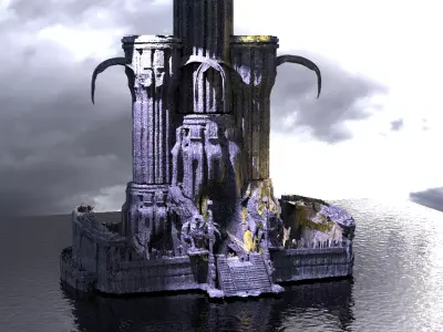 Beast Tower Monument Castle Tower tall 3D model