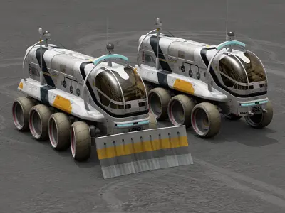 Moon or Mars rover 3D model