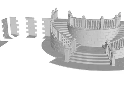 Entrance stair 3D print model