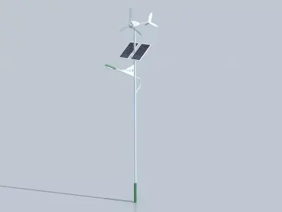 Wind solar complementary solar street light 3D model