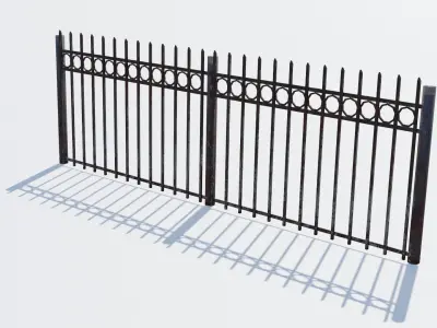 Old Rusty Fence Low-poly 3D model purchase