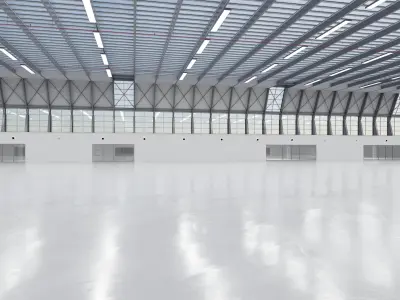 Exhibition Hall Interior 4 Low-poly 3D model