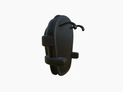 SciFi Backpack C02 Full Black - Fashion Character Design Low-poly 3D model