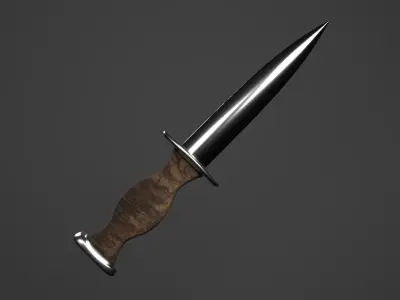 The Knife sword Low-poly 3D model
