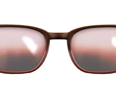 Cartoon High Poly Subdivision Hipster Glasses Low-poly 3D model