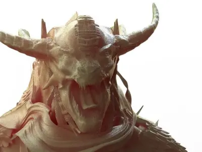 Demon monster head 3D model