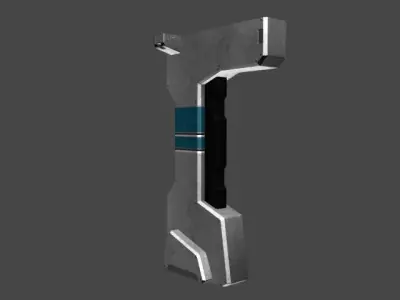 SciFi Column 002 Low-poly 3D model