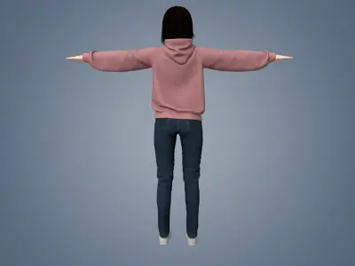 Girl Rigged 3D model 3D model Low-poly 3D model