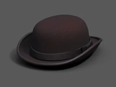 Human Hat Generic Brown protection classic basic package  Low-poly 3D model