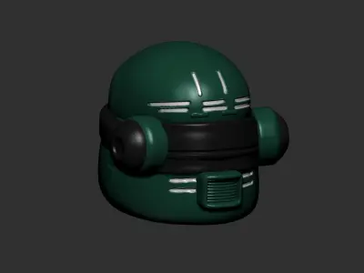 helmet high poly sculpt 3d printable ver 7 3D model 3D model 128
