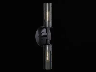 Shades of Light Double Bullet Glass Wall Sconce 3D model