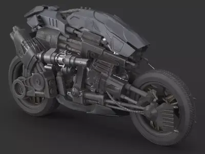 MotoTerminator PBR futuristic motorcycle 3D model