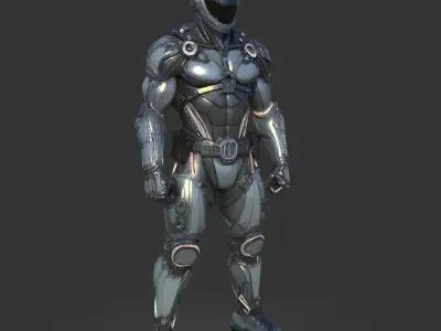 Scifi Futuristic Soldier 3D print model