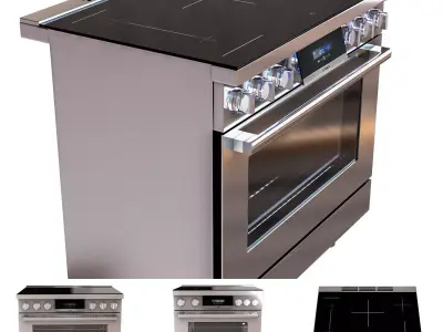 BOSCH HIS8655U and HIS8055U also with door opened 3D model