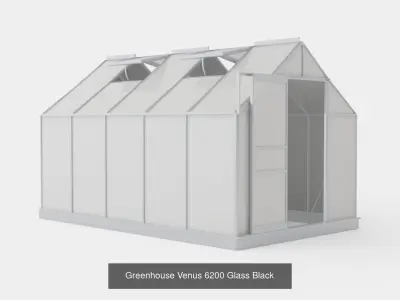 Collection of Greenhouse Venus 6200 Glass - 3 Models 3D Model Pack