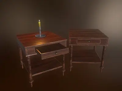 PBR Furniture pack Low-poly 3D model