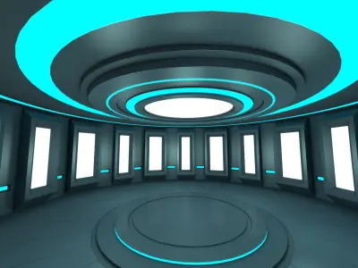 Sci Fi room 3D model 39