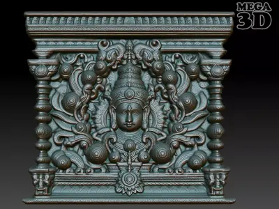 Indian Temple Wall basrelief 05 240613 3D print model
