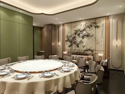 Private dining rooms in a Chinese restaurant 3D model
