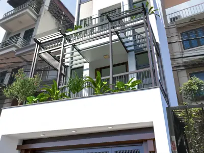 Tuan House -  A townhouse Low-poly 3D model