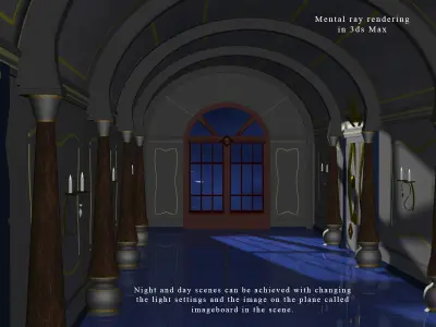 Castle Hallway 3D model
