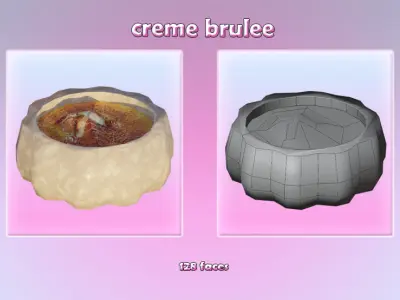 Dessert SET Low-poly 3D model