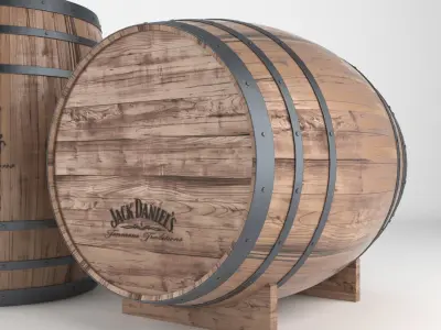 Jack Daniels Whiskey Barrel 3D model