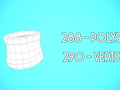 SOIL BAG 03 CARTOON STYLIZED Low-poly 3D model