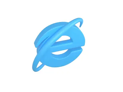 Internet Explorer Logo v1 002 Free low-poly 3D model