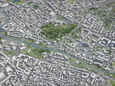 Simferopol  Low-poly 3D model