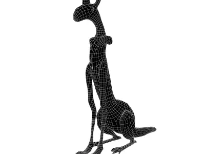 Sleek Monster v1 004 Low-poly 3D model