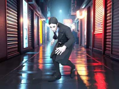 Sleek Corporate Field Agent 3D Character Low-poly 3D model