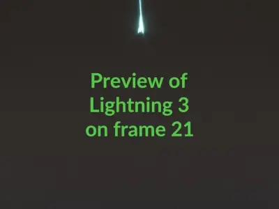 Animated Lightning v3 Low-poly 3D model
