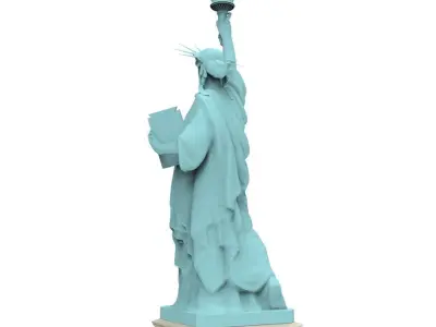  3d printed model of the Statue of Liberty  3D print model