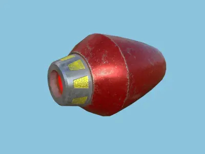 Protoman Mega Buster - Hand Cannon - SciFi Blast Weapon Low-poly 3D model