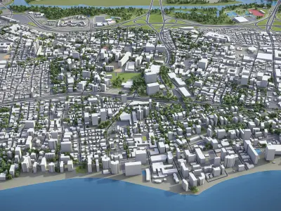 San Juan - 3D City Model Low-poly 3D model