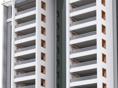 Skyscraper Residantal Building V8 3D model