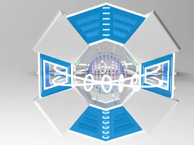 Imaginary spaceship 3D model