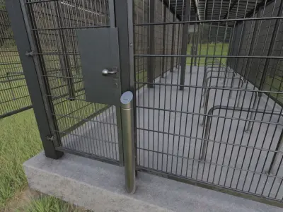 Lockable Bicycle Shelters Version 1 and 2 3D Model Pack