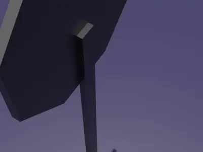 Low Poly Stop Sign City Builder Stylized Road Sign Asset Low-poly 3D model