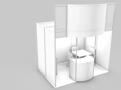 exhibition stand design 3D model