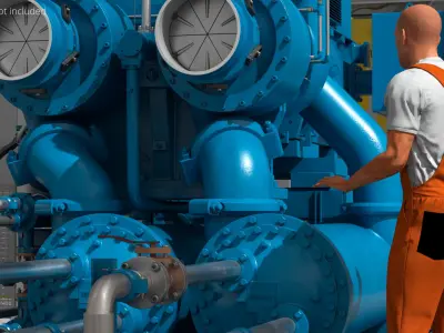  Polaris FS Industrial Air Compressor Blue 