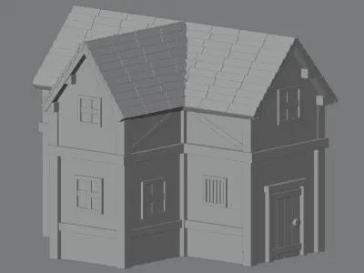 Medieval House Design 2 Low-poly 3D model