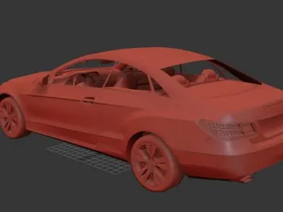 Mercedes Benz E class Coupe 2011 3D print model