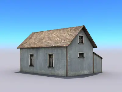 Old Wooden House Low-poly 3D model purchase