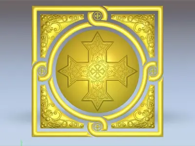 DOOR PANEL FREE 3D MODEL FROM  RUSSIAN CHURCH Free 3D model