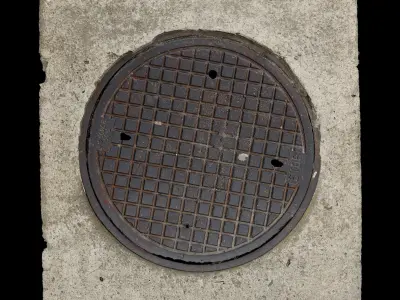 Manhole cover 04 Texture